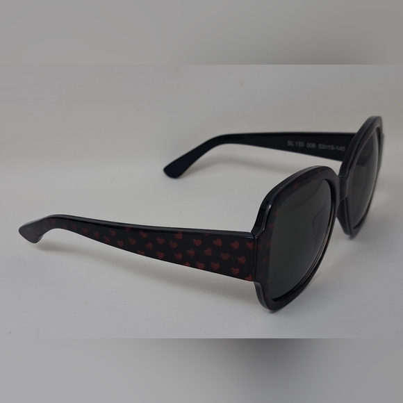 Saint Laurent Paris  Sunglasses Red Heart Metallic Butterfly SL133 006 53-19-140 - Picture 11 of 13